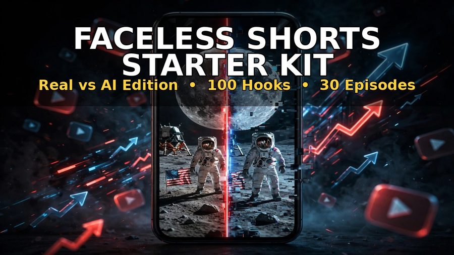 Faceless Shorts Starter Kit — what's inside the download